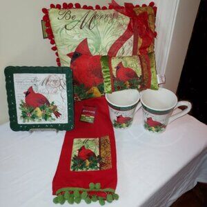 Vintage Cracker Barrel "Season of Peace" "Be Merry" Cardinal Collection NWT